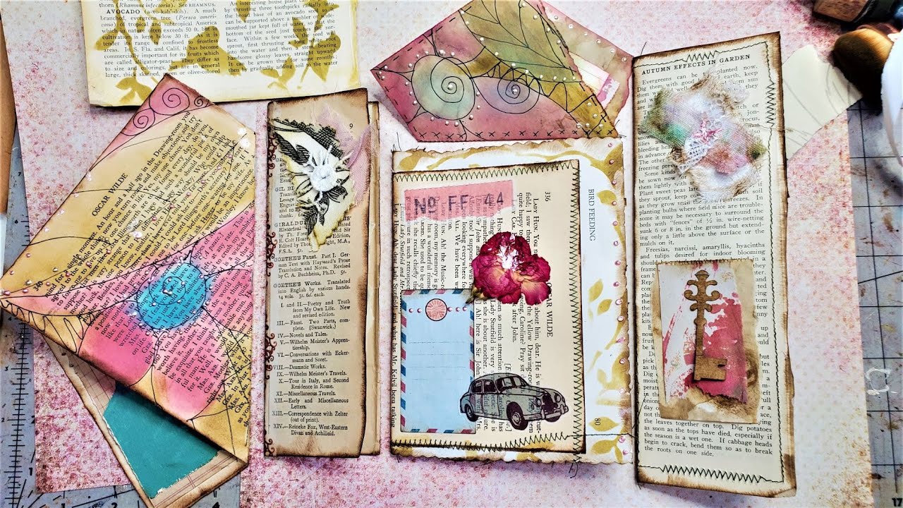 Junk Journal Using Up Book Pages Ep 72 Crazy Notebooks from Book Pages & Scraps! The Paper Outpost!