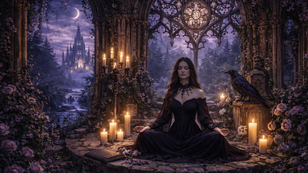 🔴 Gothic Spring Meditation 🌙 Dark Piano Ambient for Sleep, Focus & Calm