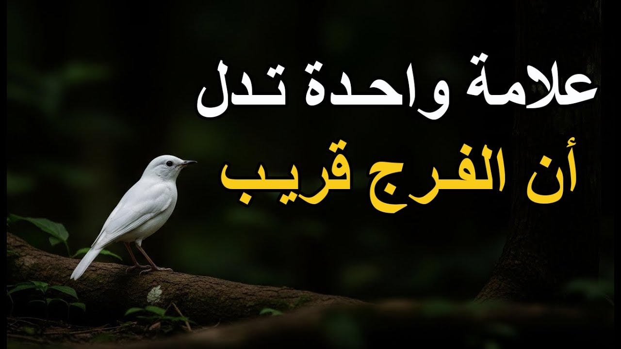 علامة واحدة فقط ،، إن رأيتها فتأكد أن الفرج قريب جداً