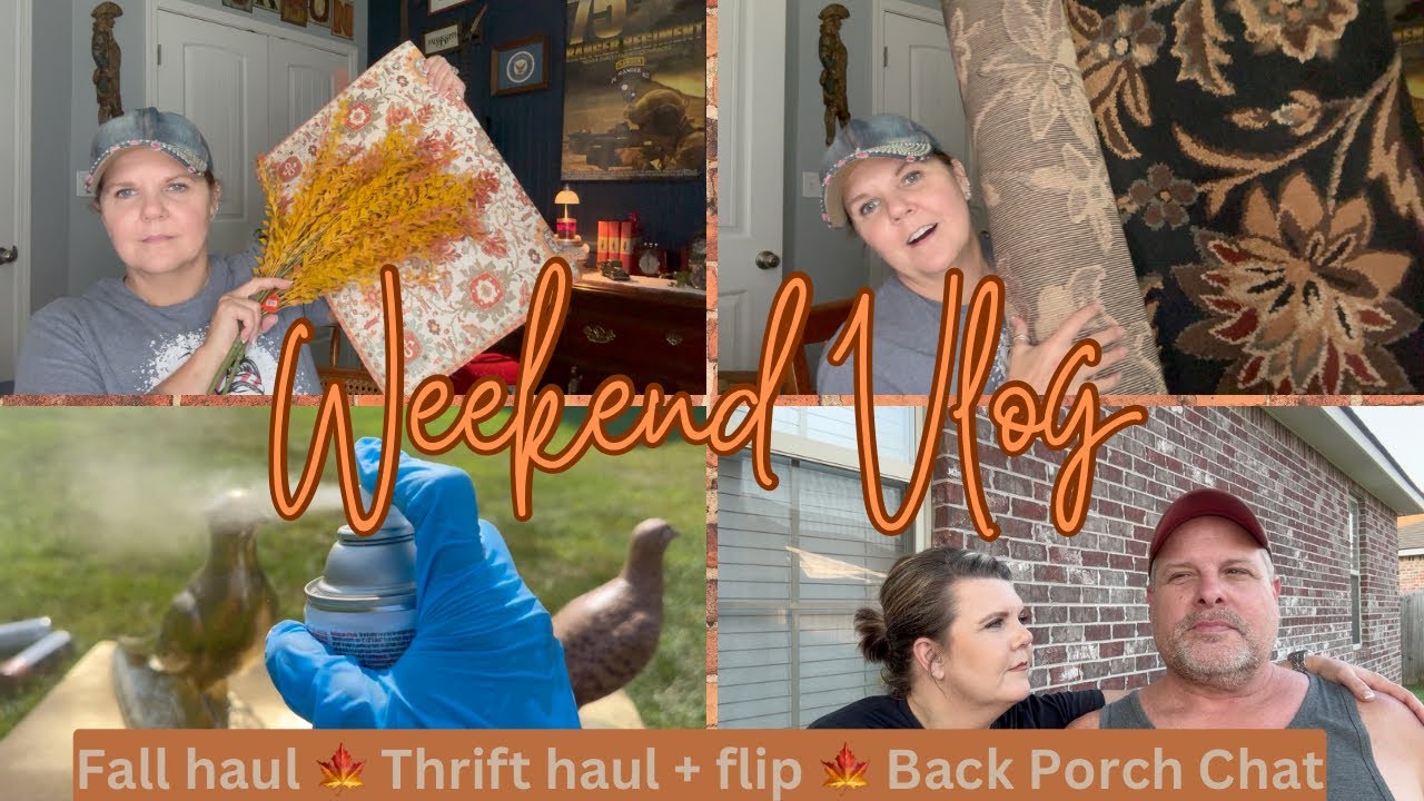 🍁** FALL HAUL + THRIFT FLIP & WEEKEND VLOG **🍁 #thrifthaul  #thriftflip  #falldecor