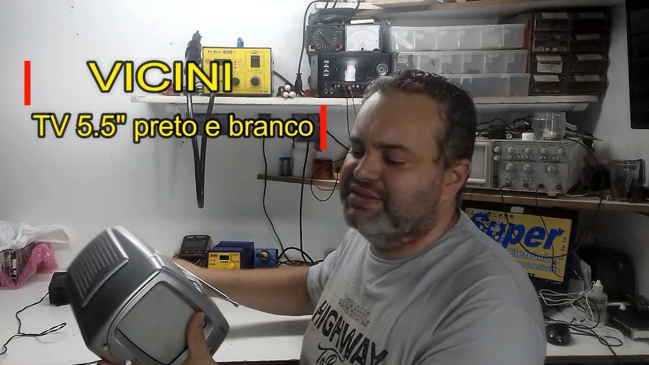 VICINI TV RÁDIO 5.5" POL preto e branco