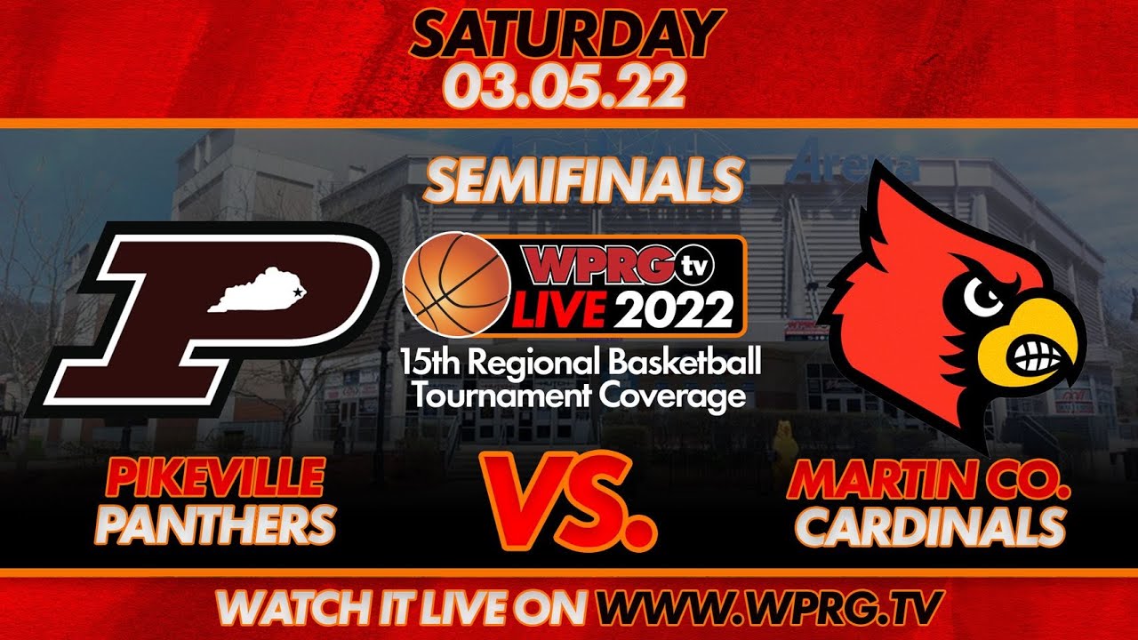 Pikeville Panthers 29-2 vs. Martin Co. Cardinals 24-7  - BOYS 15th Region Semi-Final (March 5, 2022)