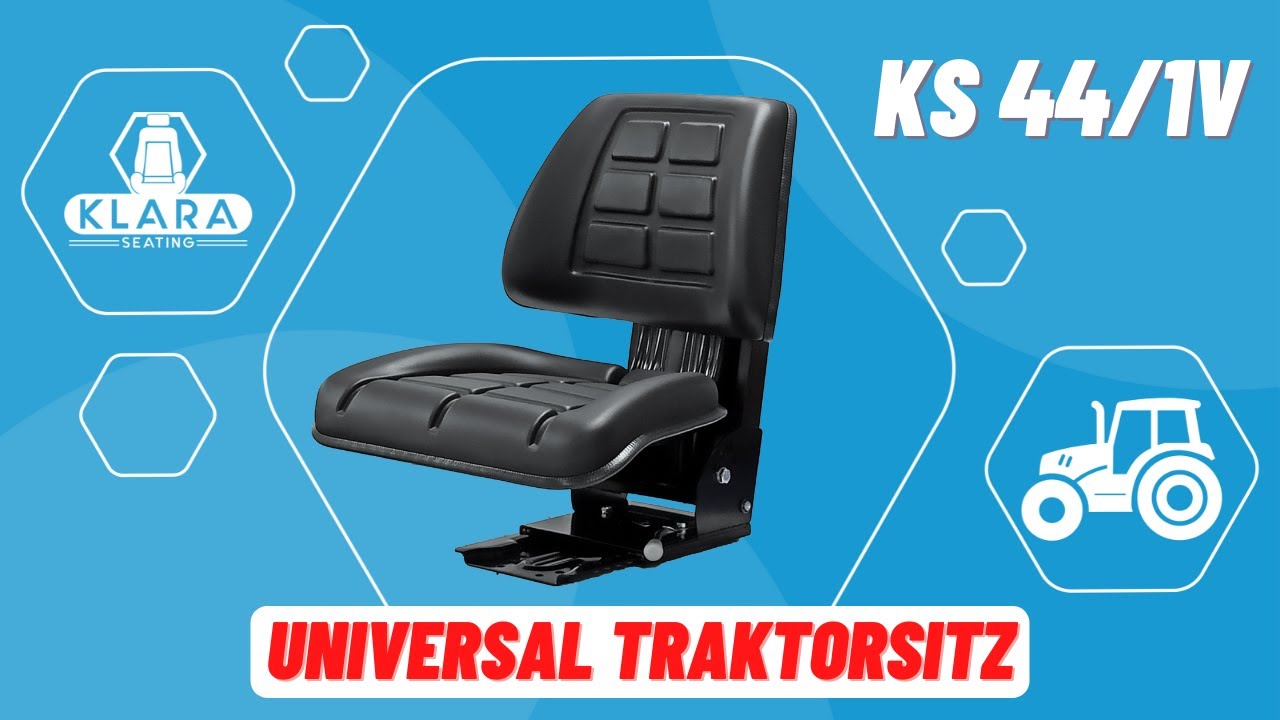 Klara Seats Traktorsitz KS 44/1V PVC Schwarz universell einsetzbar