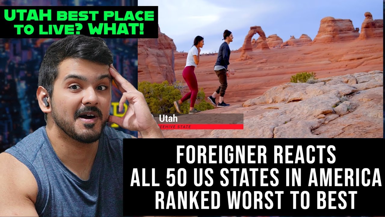 Foreigner reacts All 50 STATES in AMERICA Ranked WORST to BEST