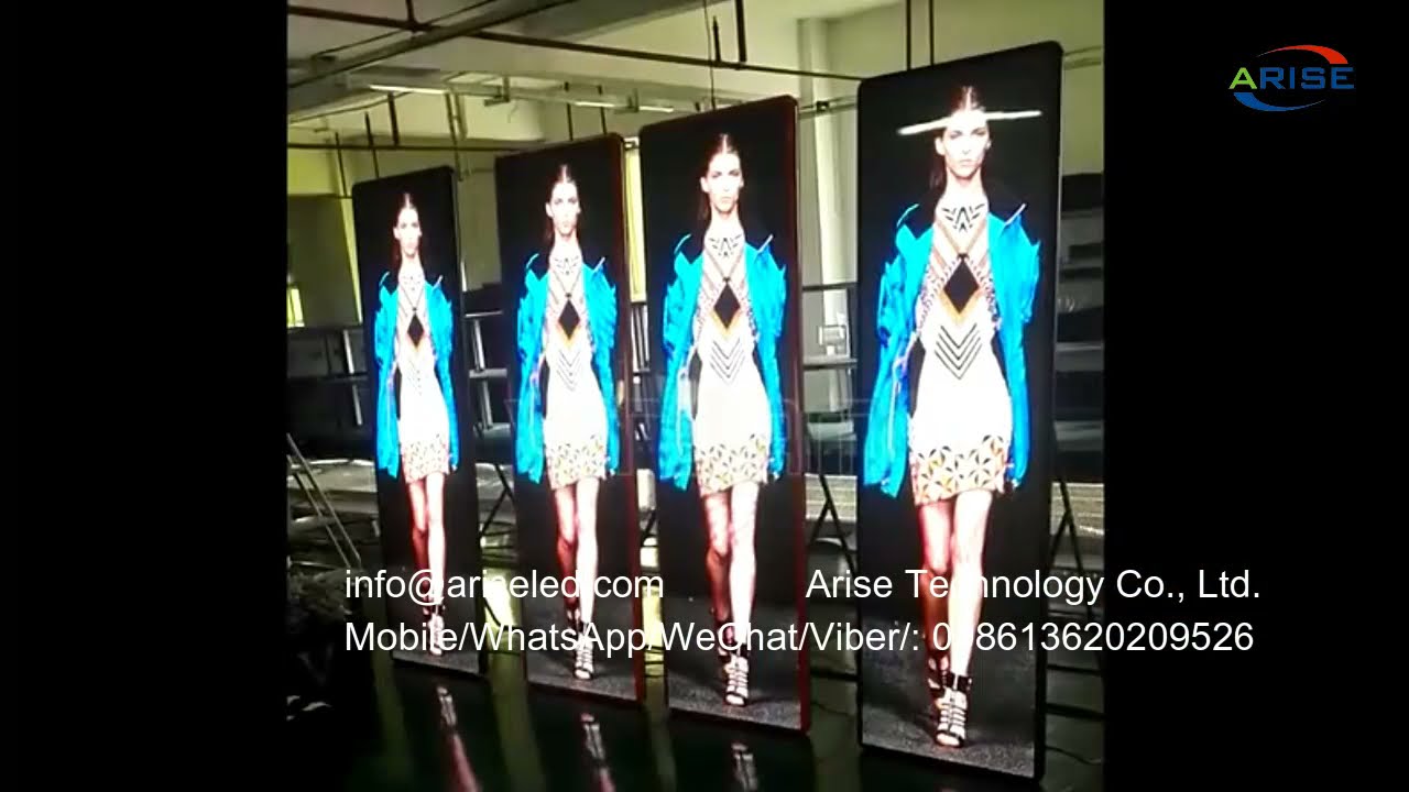 Portable Mirror Led Display High Refresh Rate Poster Stands Led Advertising Screen Price Floor Stand