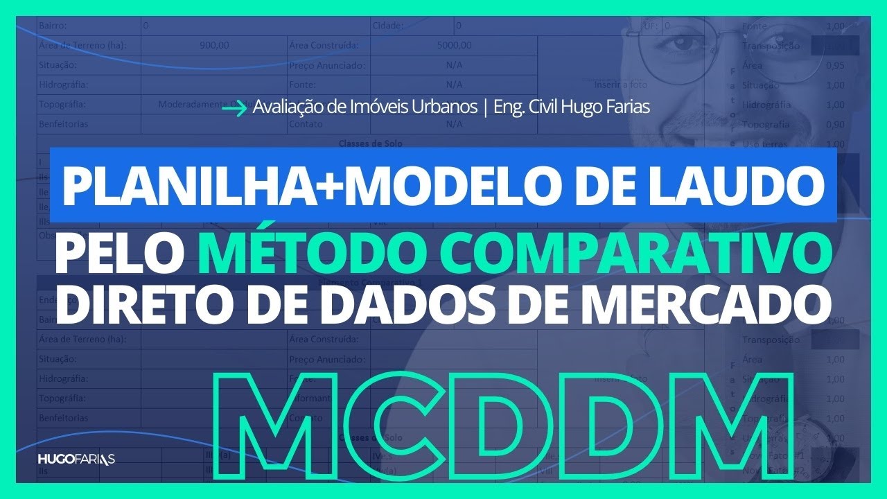 PLANILHA E MODELO DE LAUDO PELO MÉTODO COMPARATIVO DIRETO | #avaliaçãodeimóveis #planilhas #024