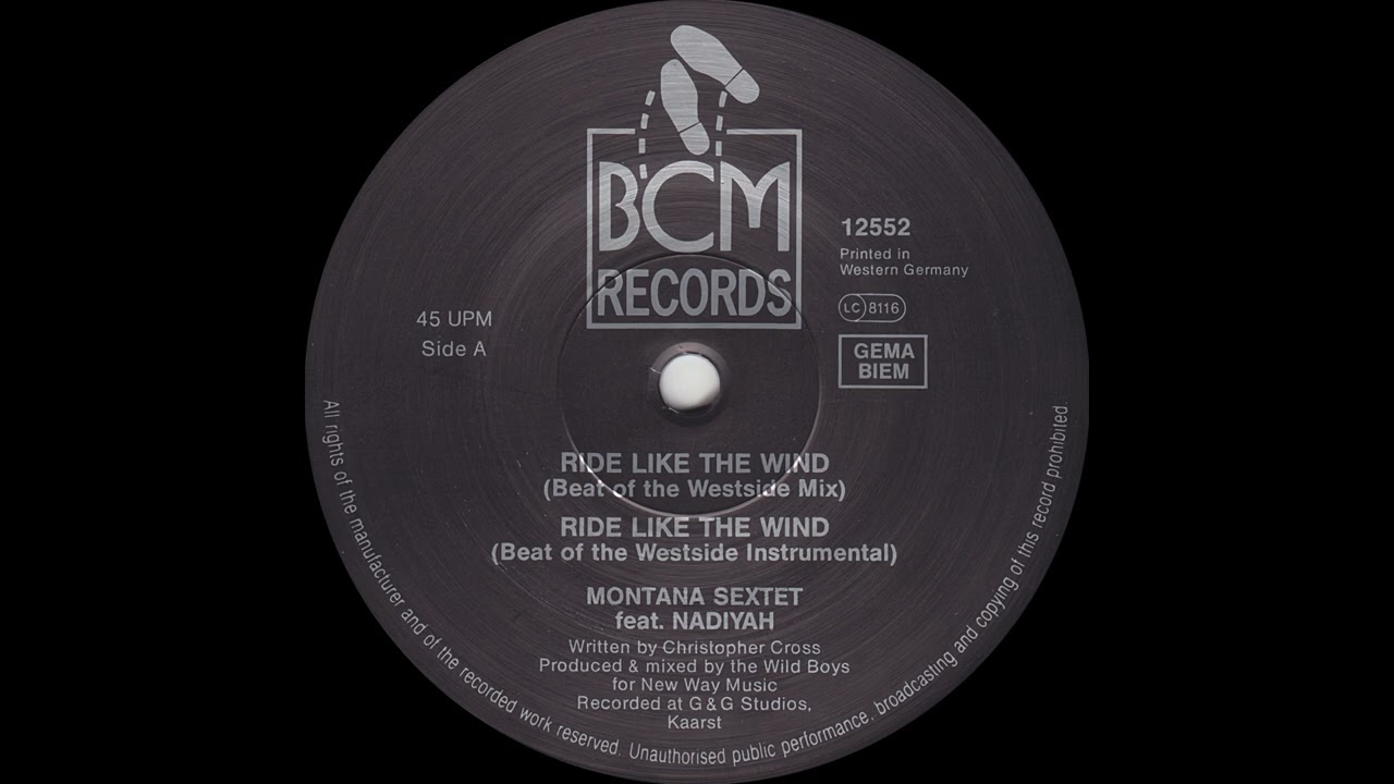 Montana Sextet Feat. Nadiyah - Ride Like The Wind (Beat Of The Westside Mix)