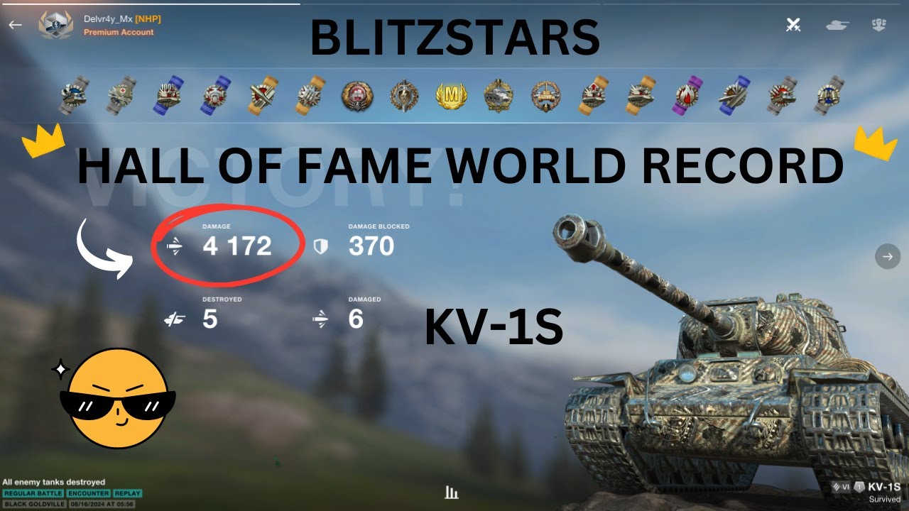 KV~1S 💨 👑BLITZSTARS HALL OF FAME WORLD RECORD👑 4172 dmg😮 5 frags 🏆ACE MASTERY 💪😎Delvr4y_Mx (NHP)