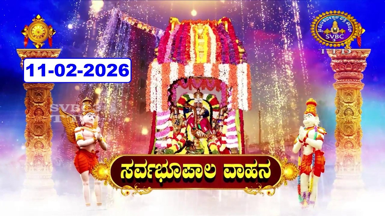 Sarvaboopala Vahanam || Sri Kalyana Venkareswara Swamy Brahmotsavams || 11-02-2026 || SVBC3 Kannada