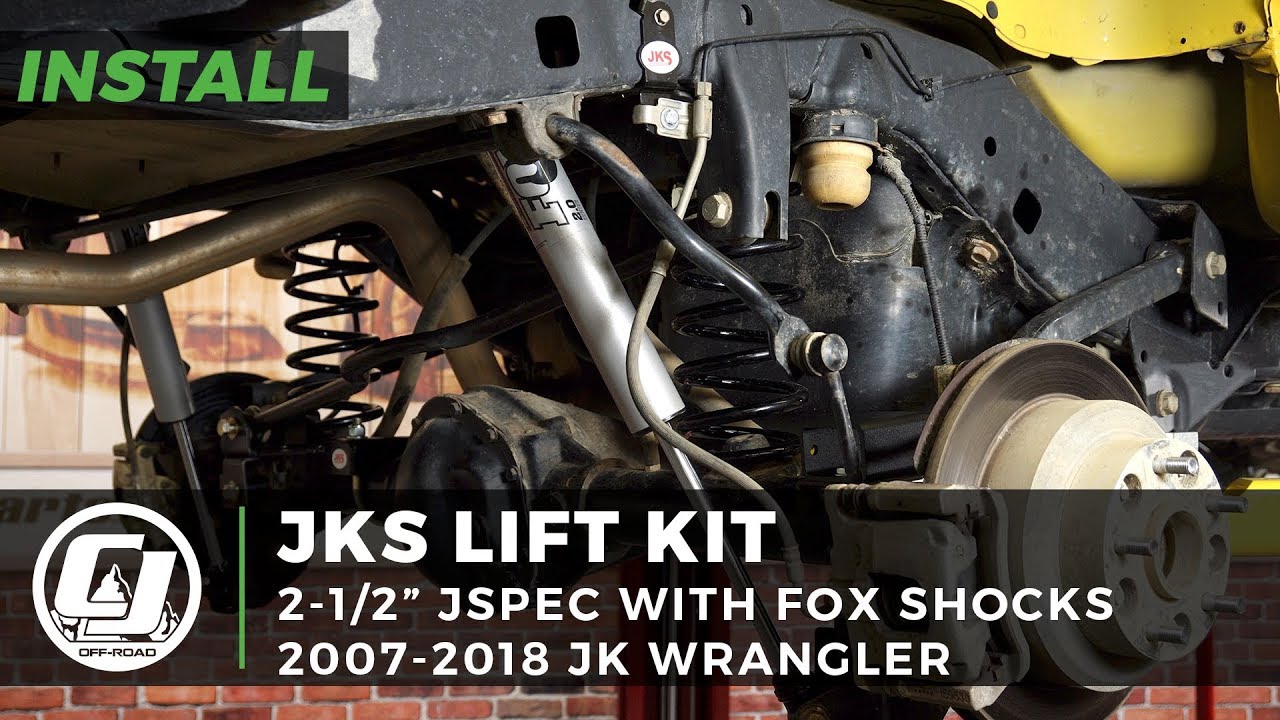 Установка Jeep Wrangler JK 2007–2018: комплект для лифта подвески JSPEC 2-1/2 дюйма от JKS Manufa...