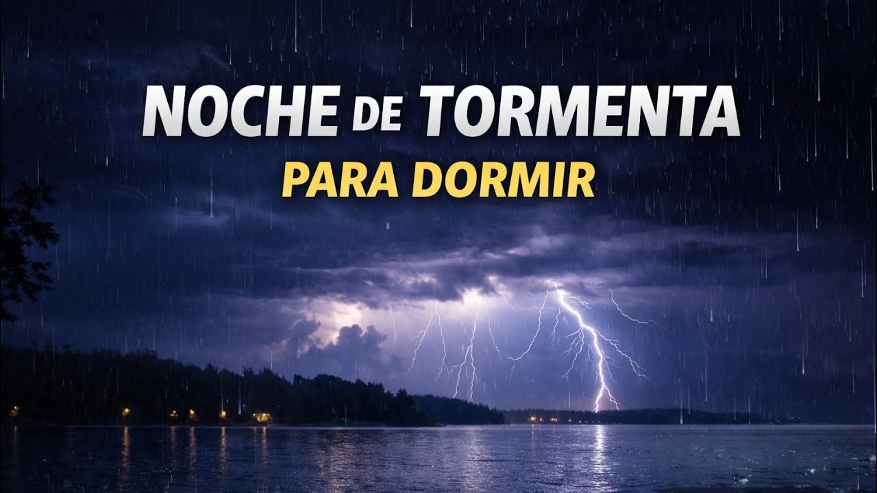 🌩️ Lluvia y truenos para dormir” ,Noche de tormenta 3 horas. 