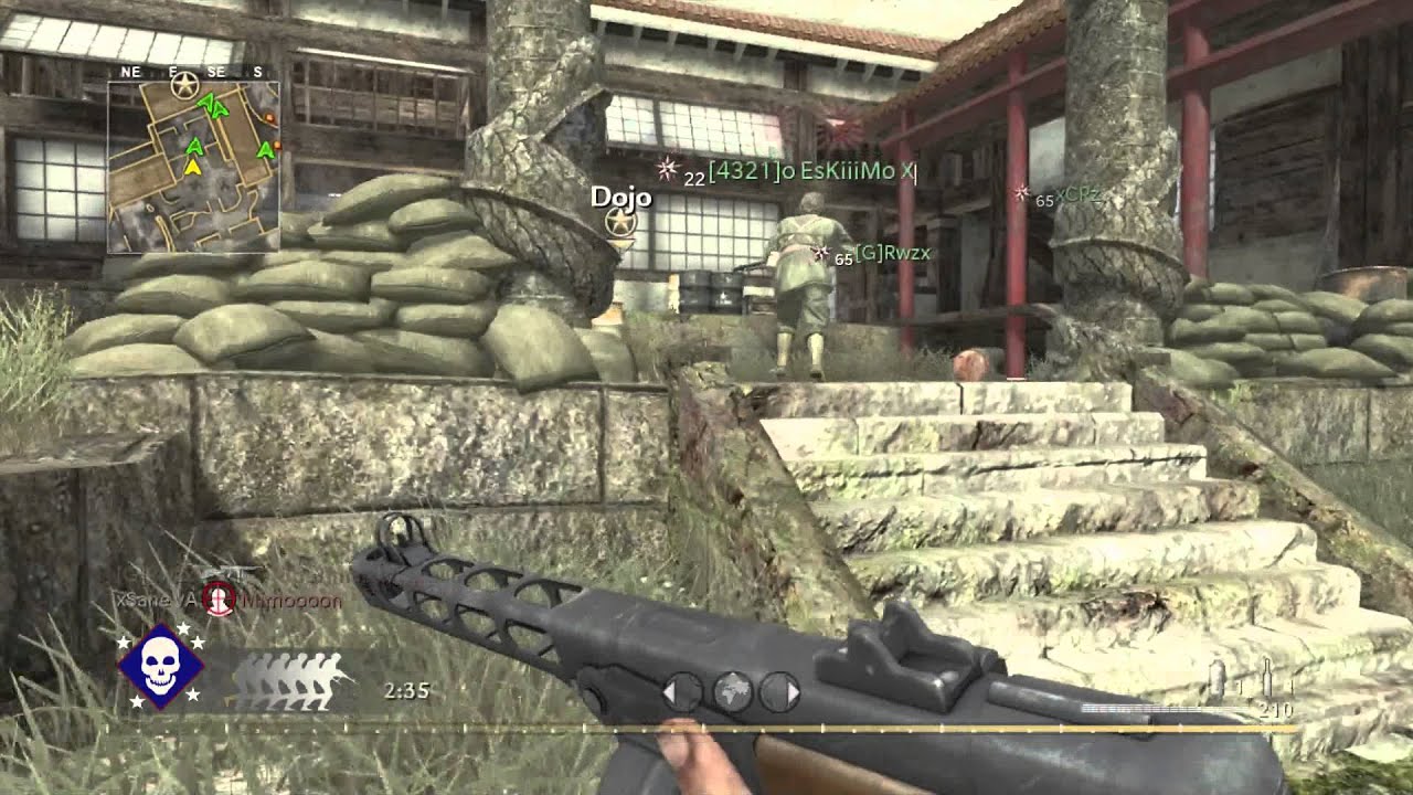Call of Duty 5 PPSH-41 gameplay on castle