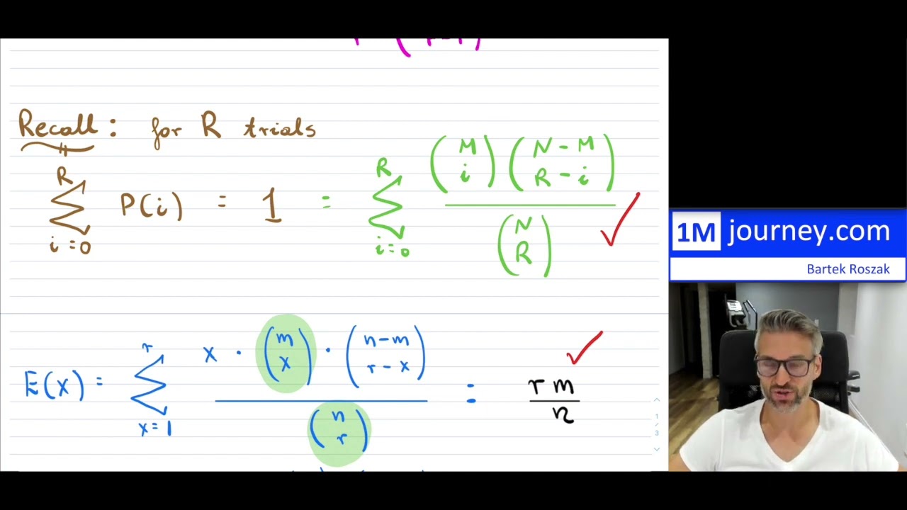 Proof of Expected Value for Hypergeometric Distribution
