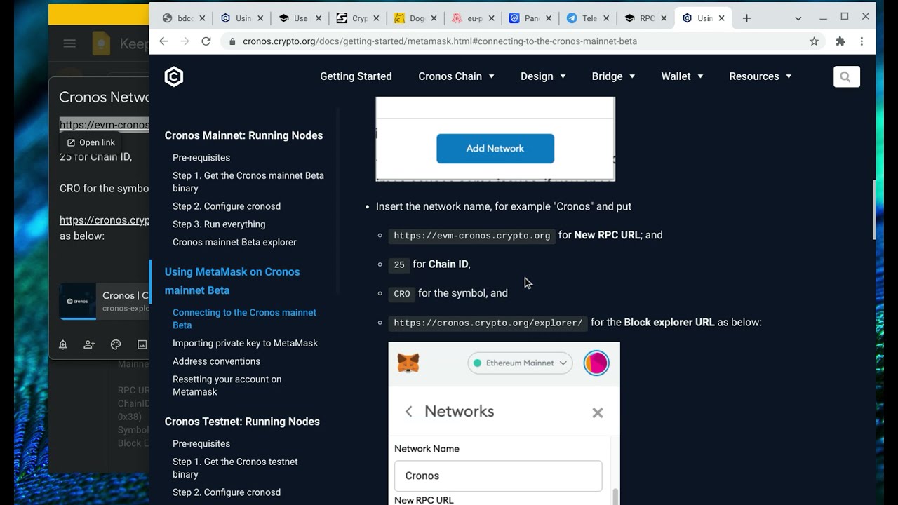 How To Connect Cronos Network to Your Metamask For the Smooth Brain and Degens