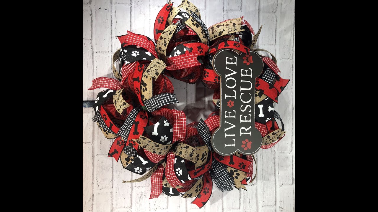 Red/Black Buffalo Check Wreath -Tribute to our Pets