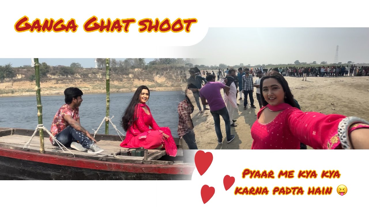 Aaj shoot Ganga ghat par tha 😇 bahot dhup tha 🥵