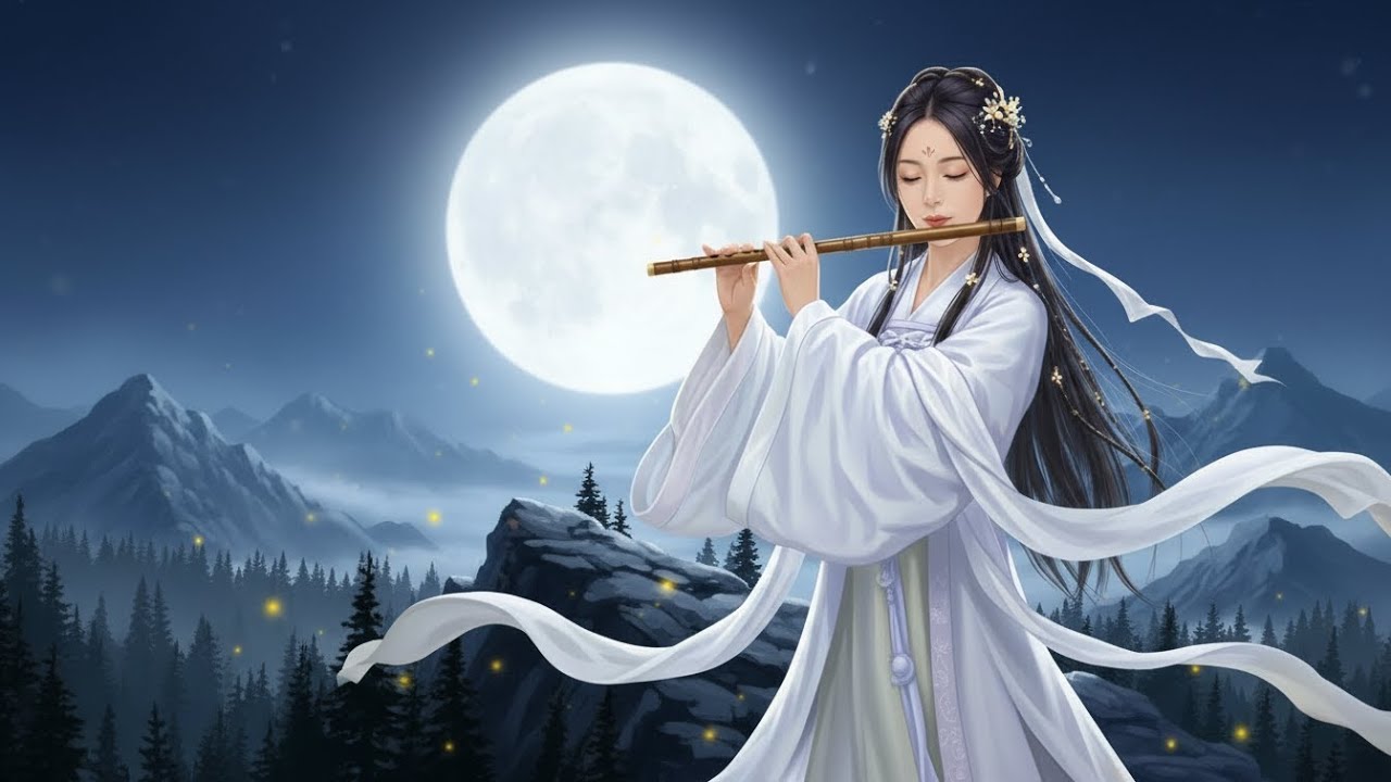 🌒Relaxing Music, Bamboo Flute & Guzheng Played Softly to Help The Listener Fall Asleep Easily