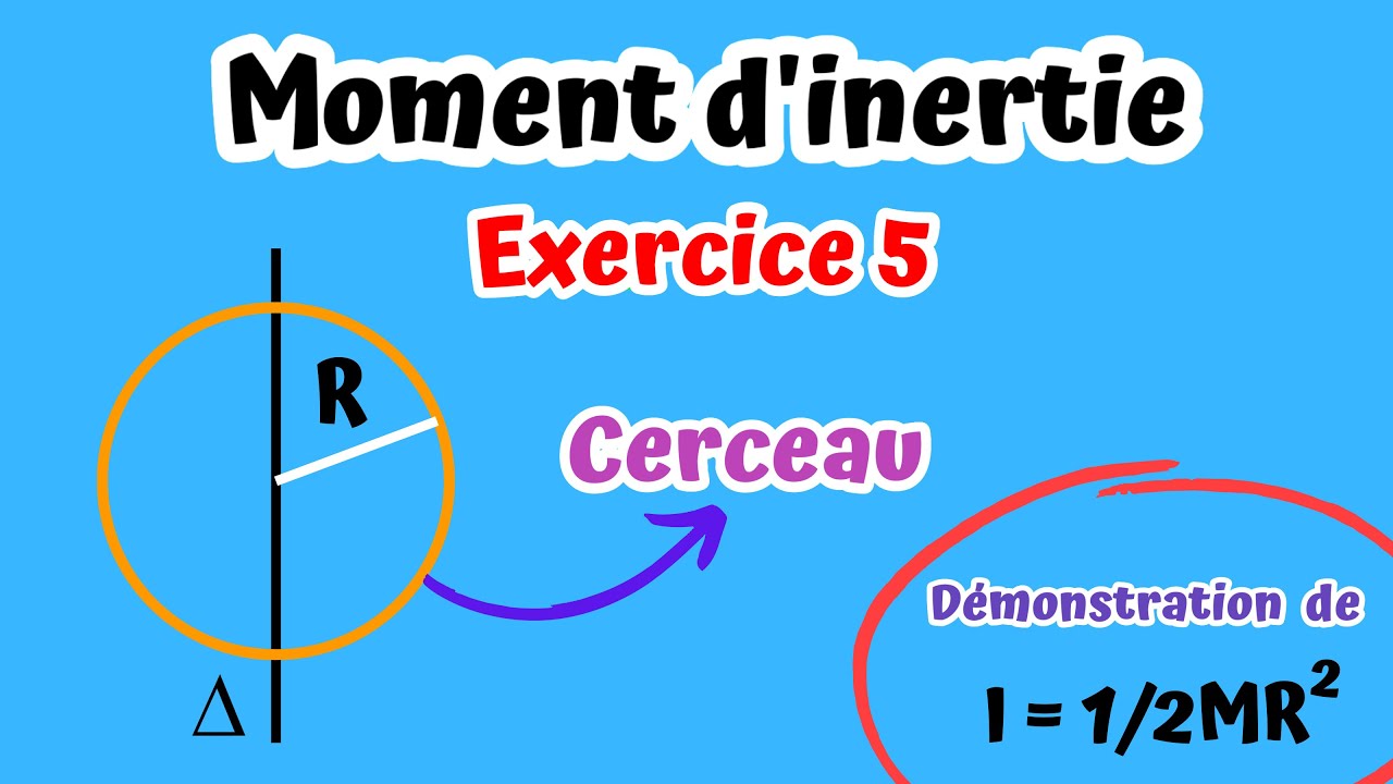 moment d'inertie 5: Etablissement du moment d'inertie d'un cerceau par rapport à son diamètre