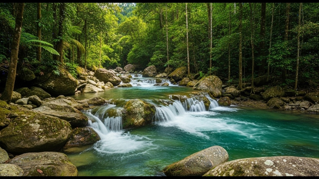 Relaxing Forest River Sounds for Deep Sleep and Stress Relief