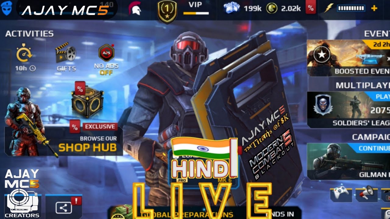 Modern Combat 5 | #Live None rank Gameplay by nab 🤗 #AjayMc5 🤘
