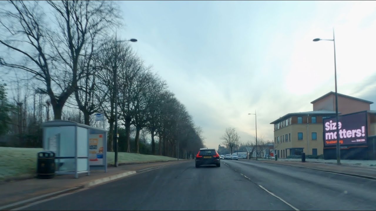 Driving in Scotland / Clydebank to Old Kilpatrick and back on a frosty morning