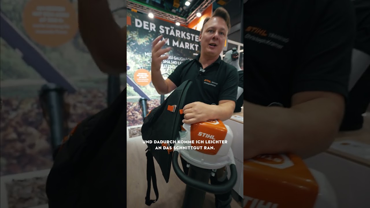 Der neue STIHL Akku-Saugh&auml;cksler SHA 140 auf der GaLaBau 2024