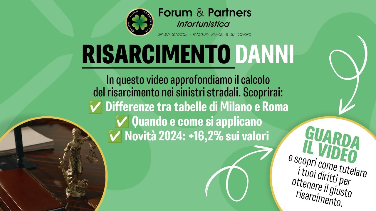 📌 Risarcimento danni: come funzionano le tabelle di Milano e Roma?