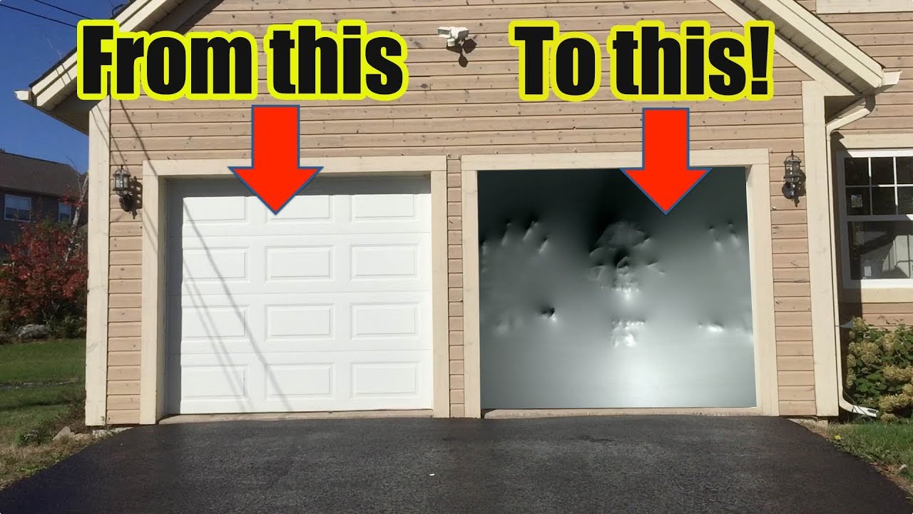 How To Make an Awesome Halloween Garage Door Illusion with Paranormal Passages by AtmosFearFX!