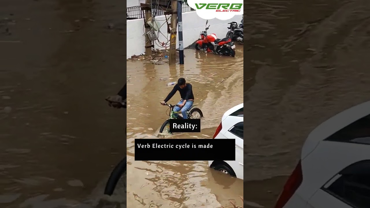 Ride electric cycle, a good alternative to riding a bike in the rain. 