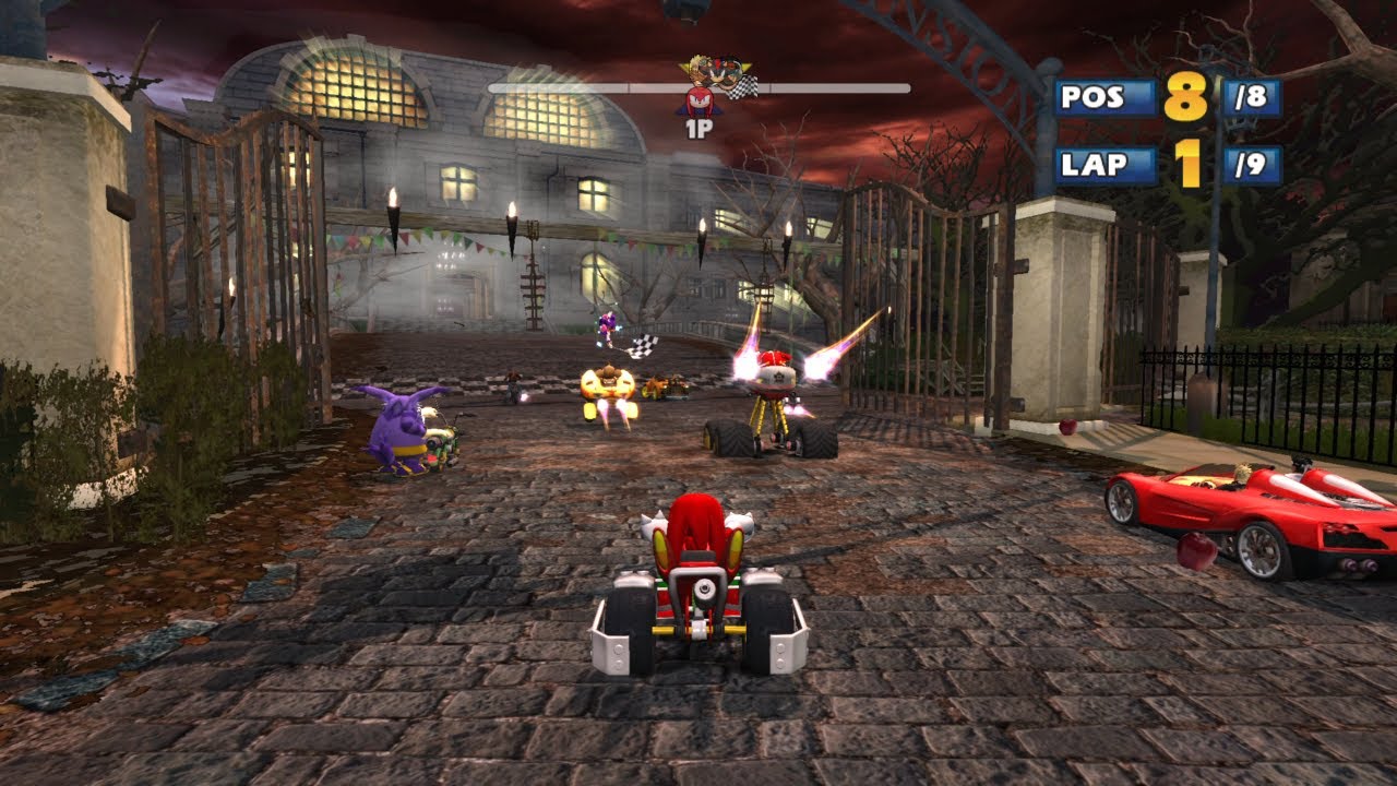 KNUCKLES Deadly Route 9 Laps Expert (Request) Sonic & SEGA All Stars Racing. PC 2021!