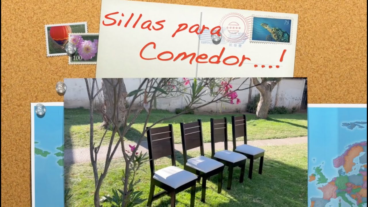 Sillas de Comedor con asiento Tapizado 100% Madera