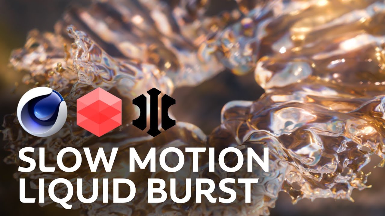 Create a Slow Motion Liquid Burst | C4D, Redshift, and Xparticles