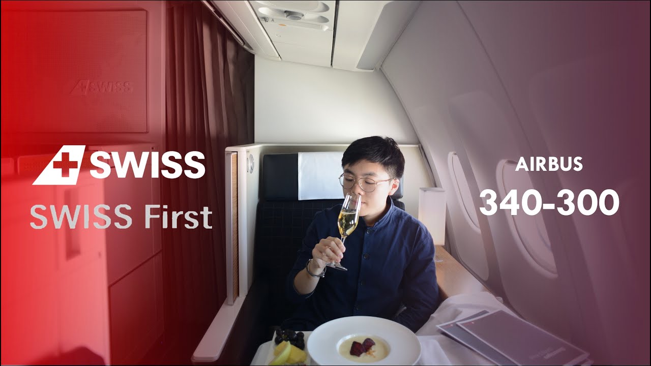 SWISS FIRST Class Hospitality onboard A340-300 from Zürich to Hong Kong LX138