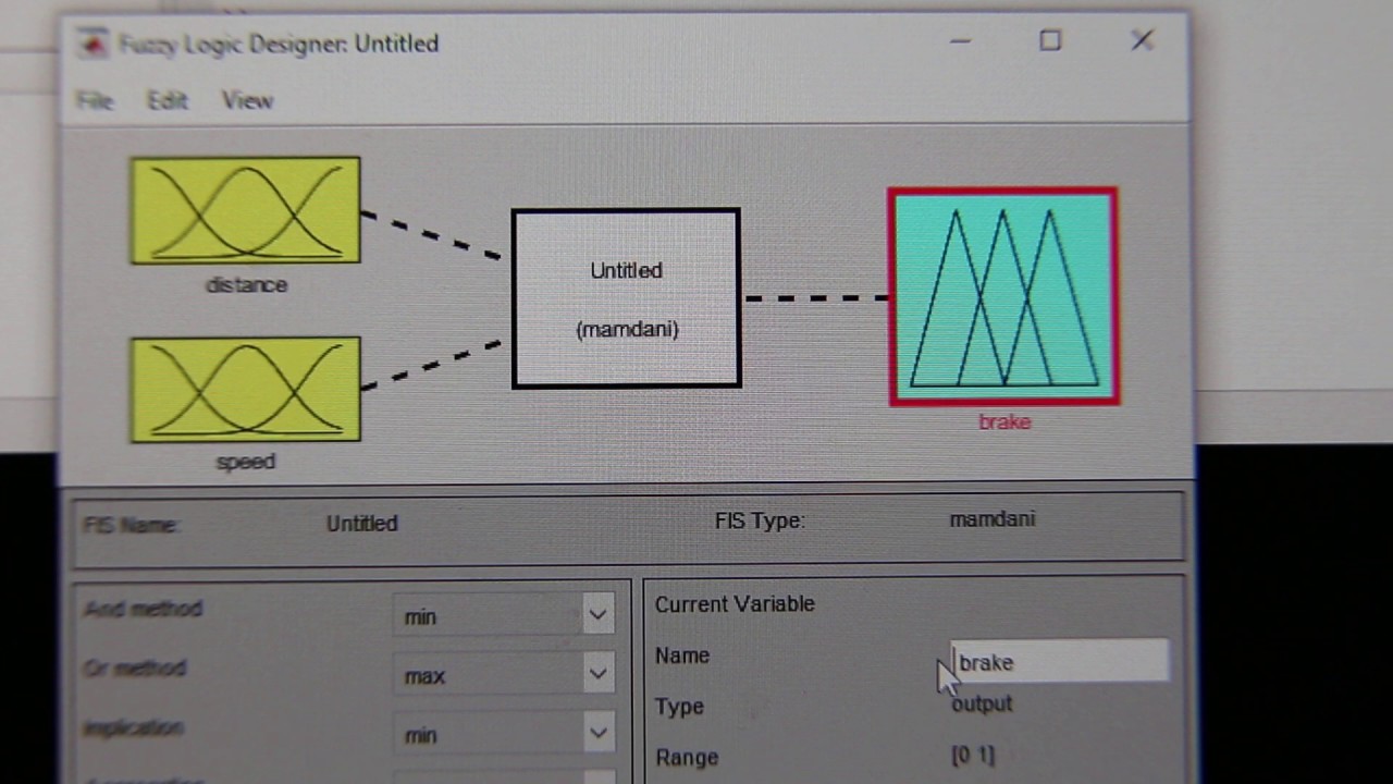 Speed Control System (2 input 1 output Fuzzy Logic controller setup with Matlab