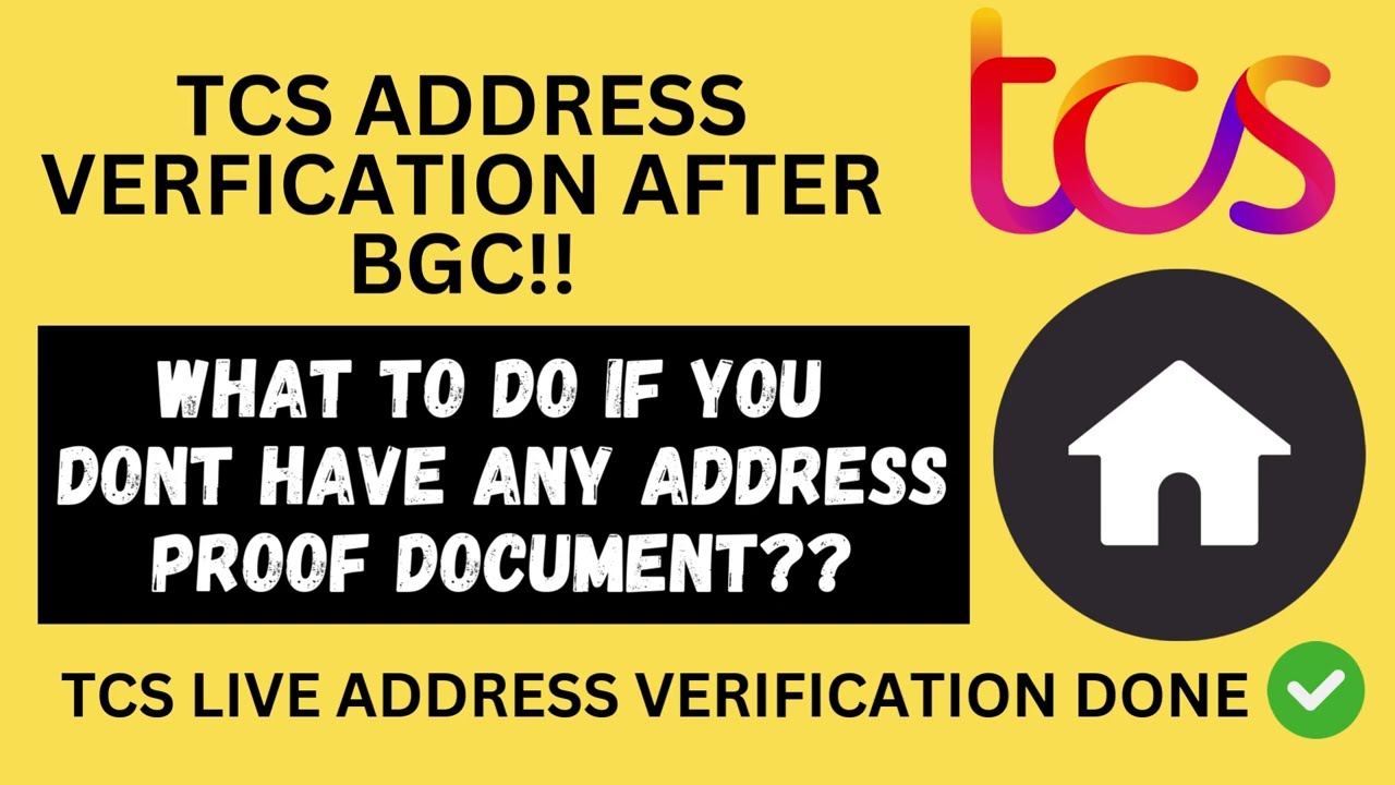 Address verfication after bgc |