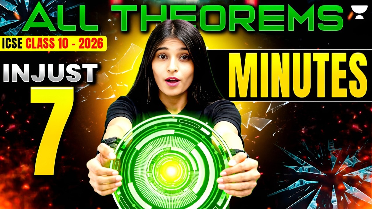 ICSE Class 10 Maths 2026 | Circles Complete Theorems in One Shot 🔥 | All 10 Theorems + PYQ Tricks
