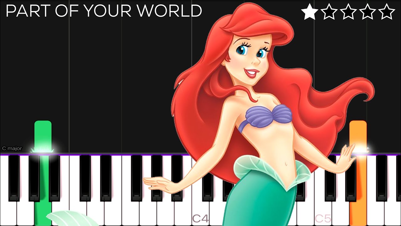 Part Of Your World - The Little Mermaid | EASY Piano Tutorial