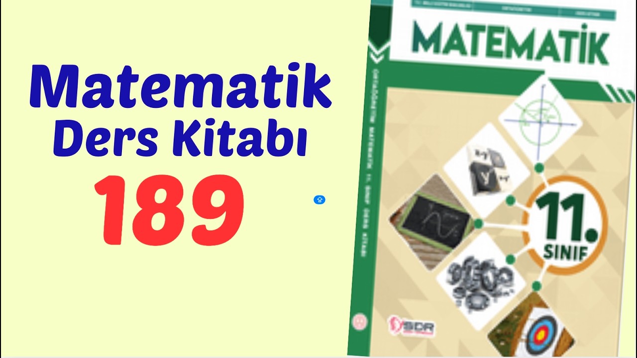 11.SINIF MATEMATİK DERS KİTABI SAYFA 189