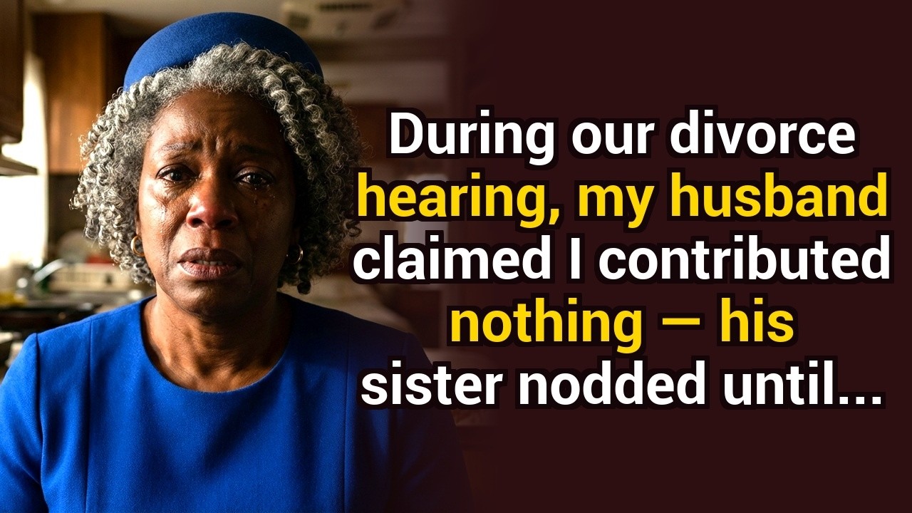 During our divorce hearing, my husband claimed I contributed nothing — his sister nodded until...
