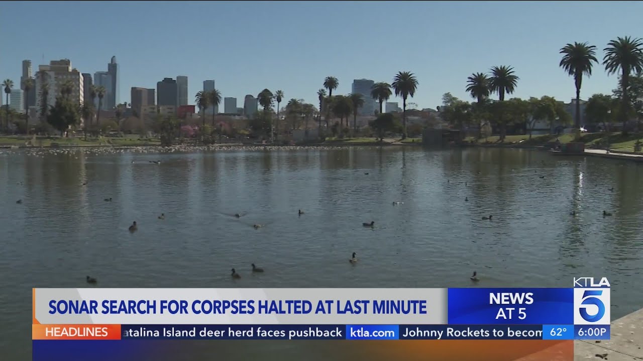 Search for corpses at MacArthur Park Lake stopped by authorities