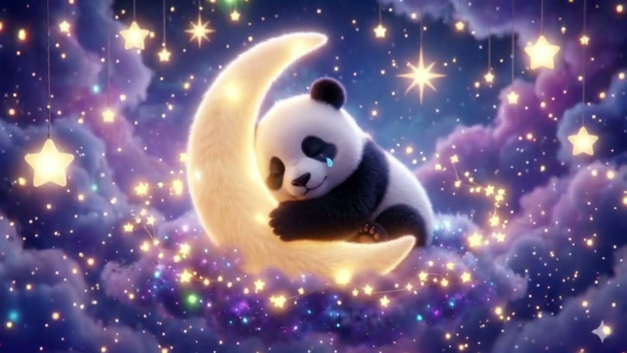 Baby Sleep Music 🐼 Moon Lullaby 💤 Sleep Instantly & Calm All Night 🌙