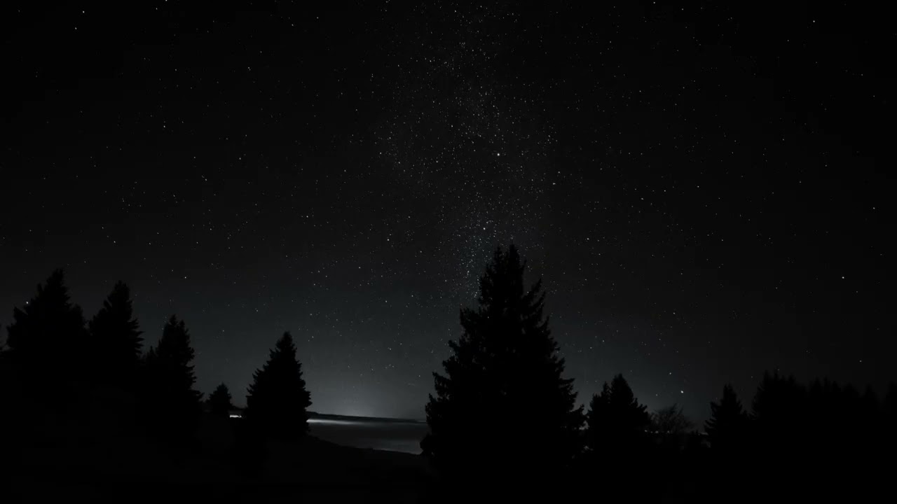 8 Hours White Noise for Deep Sleep🌙Night Sky & Stars | Relaxing Sound