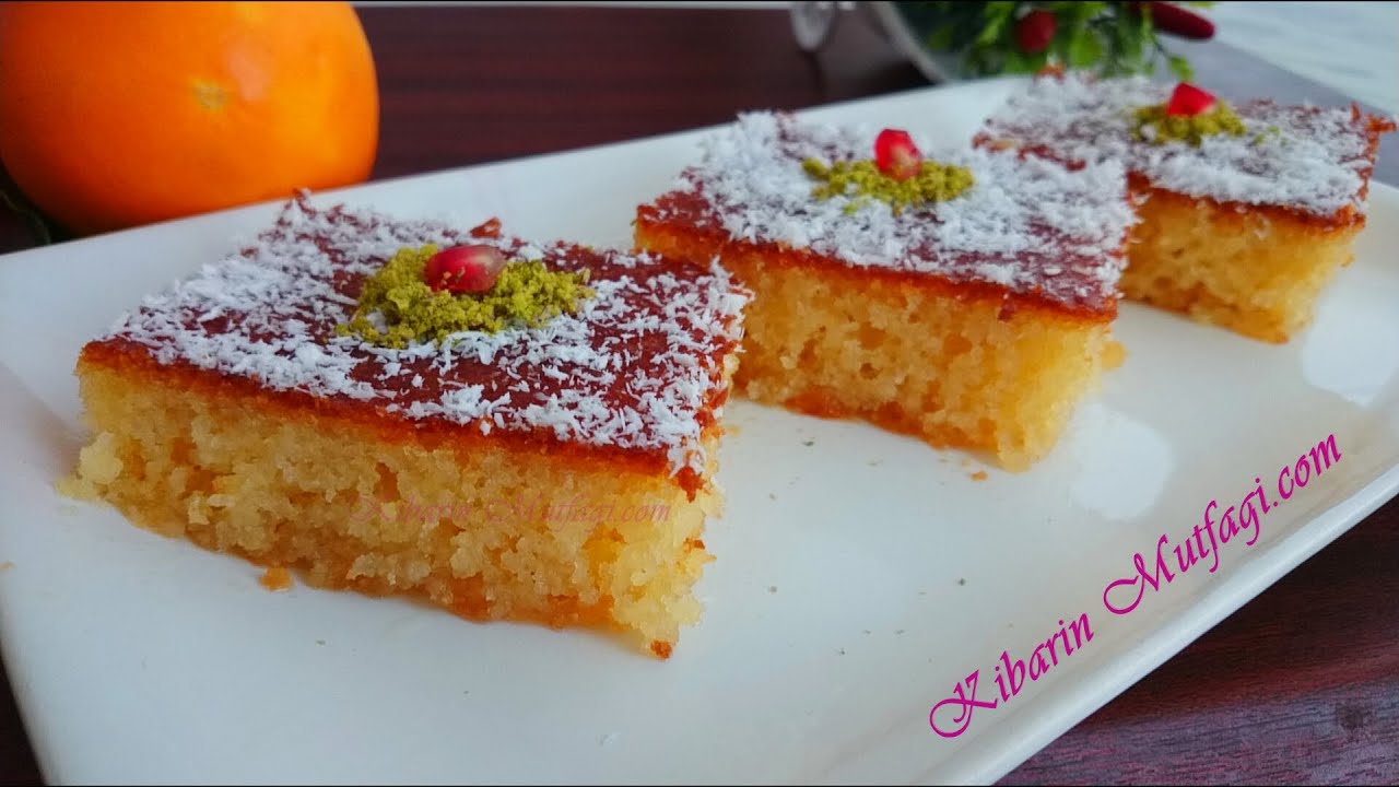 İrmik tatlısı nasıl yapılır - Portakallı irmik tatlısı tarifi (revani) - Şerbetli tatlı tarifleri