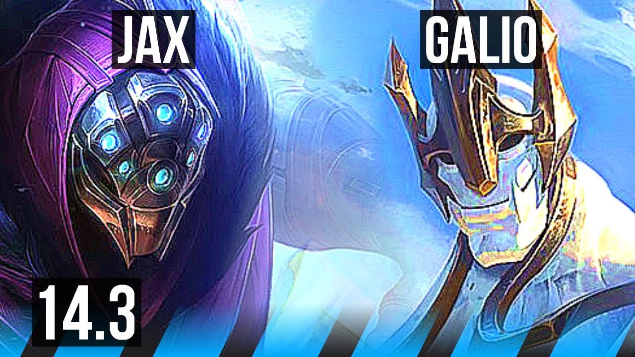 JAX vs GALIO (MID) | Rank 15 Jax | BR Challenger | 14.3