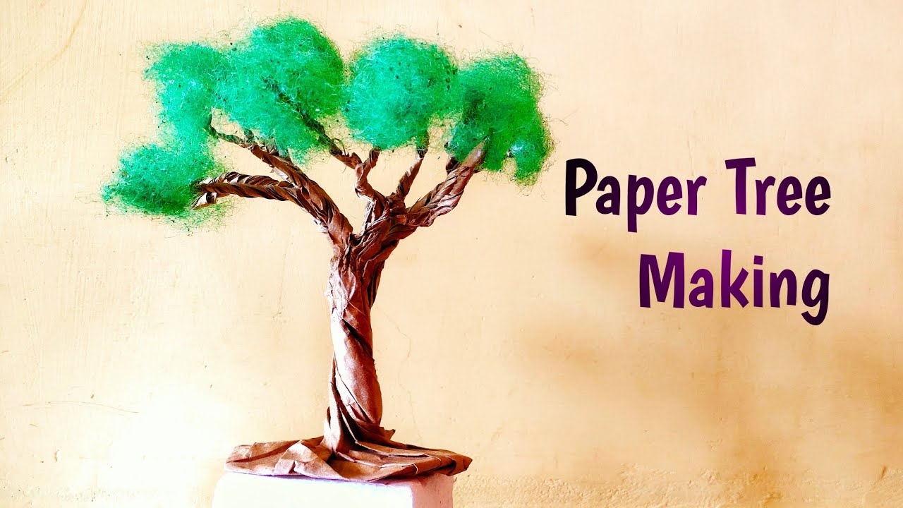 Diy paper tree | how to make paper envelope crafts |  best out of waste