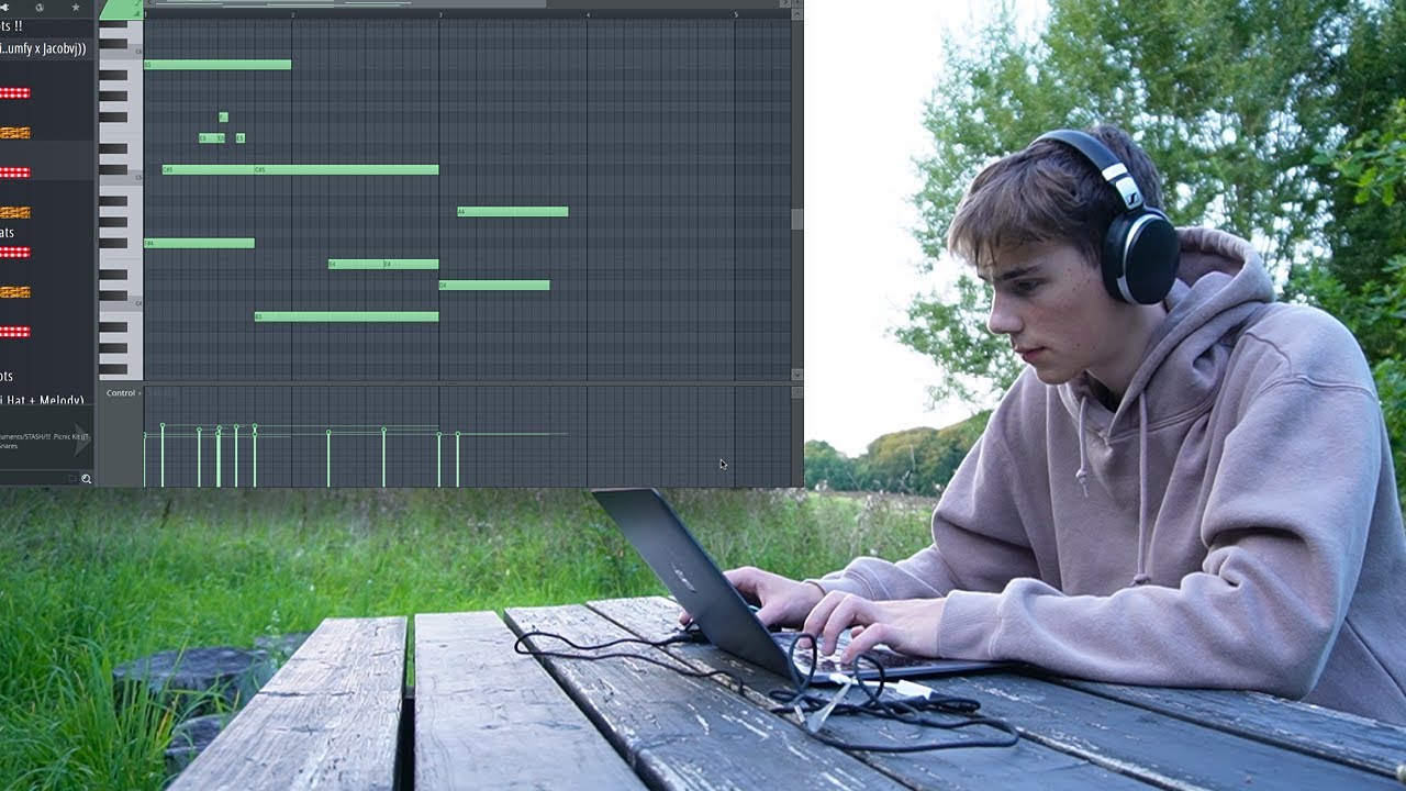 Making an EMOTIONAL Beat From Scratch Outside In Nature | FL Studio Cookup