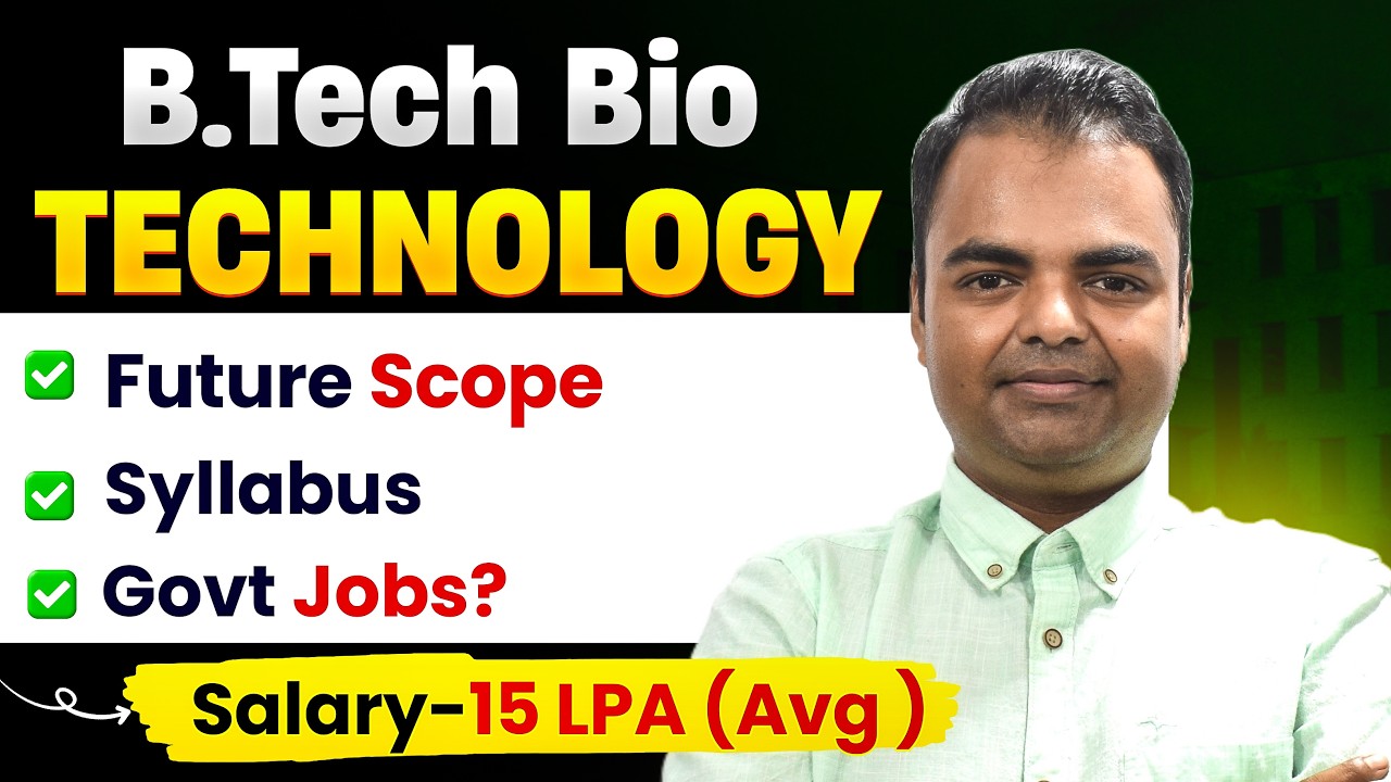 BTech BioTechnology Course Details in Hindi, Future Scope in India Salary Package Job Opportunities