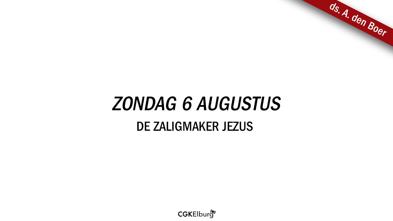 CGK Elburg | de Zaligmaker Jezus
