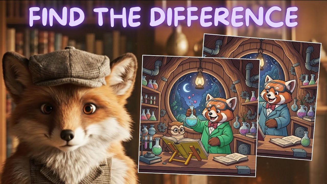 Spot the Differences: 10 Levels with the Clever Quiz Fox