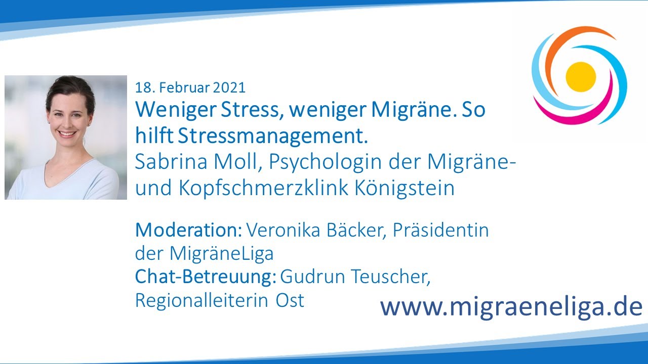 MigräneLiga Seminare 2021 | Weniger Stress, weniger Migräne. So hilft Stressmanagement
